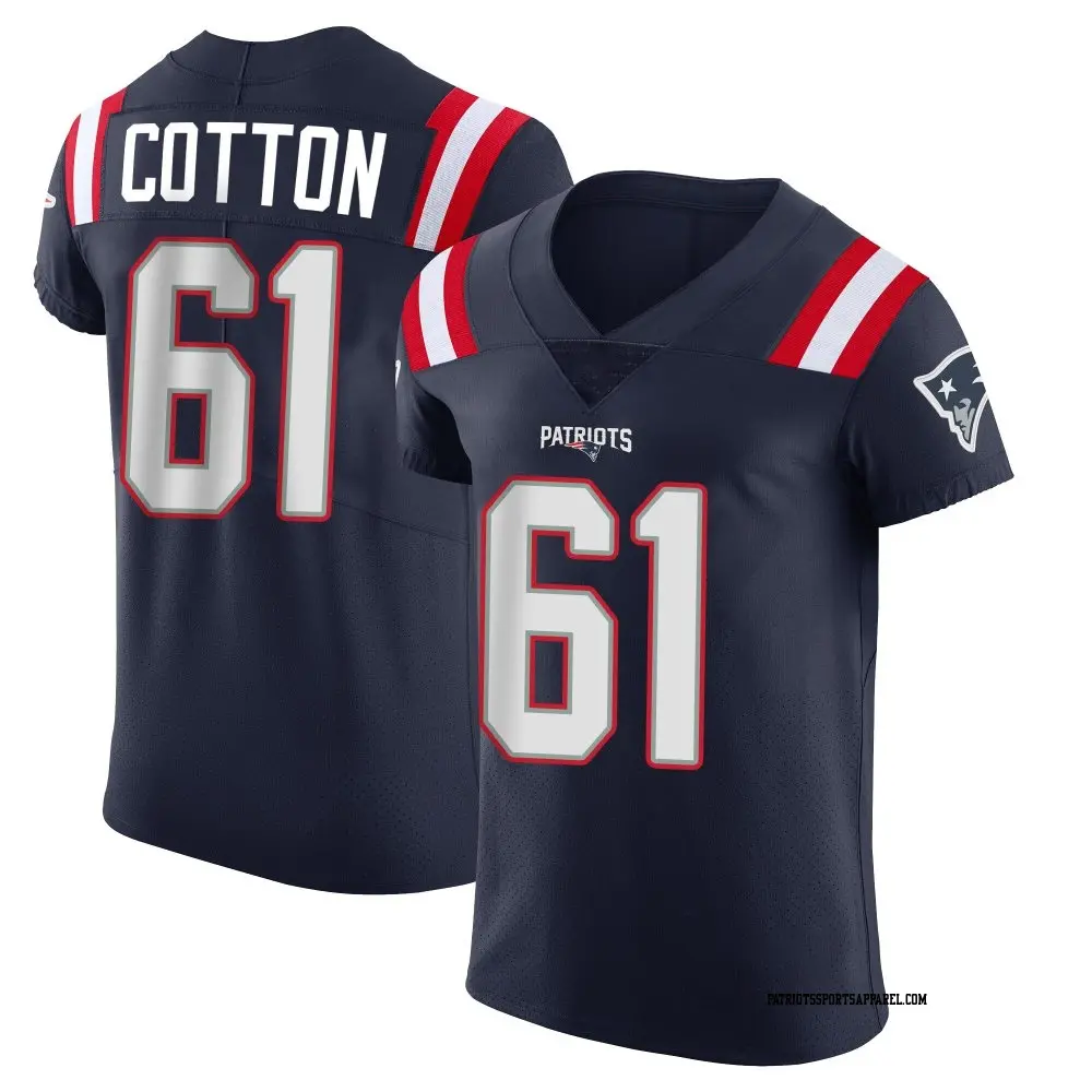 Elite Navy Men's Lester Cotton New England Patriots Team Color Vapor Untouchable Jersey
