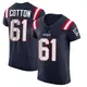 Elite Navy Men's Lester Cotton New England Patriots Team Color Vapor Untouchable Jersey