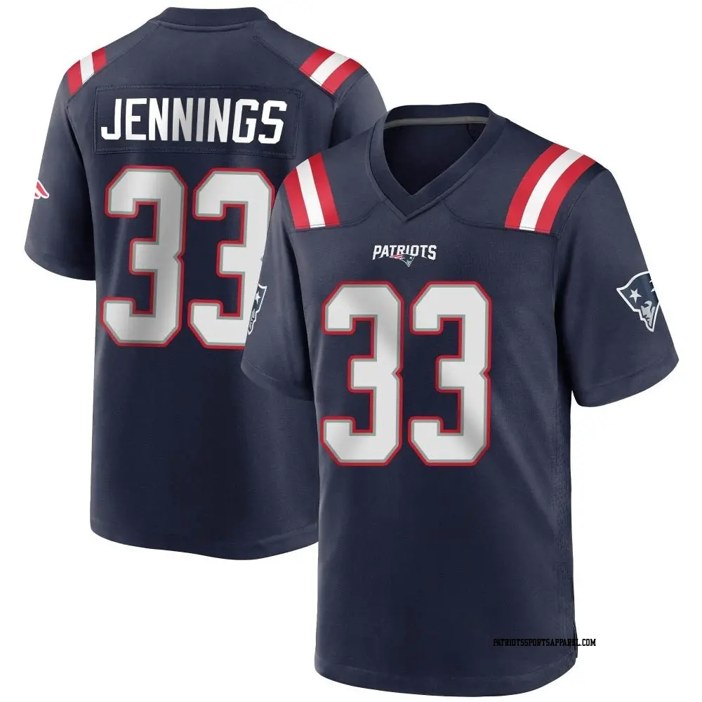 Game Navy Blue Youth Anfernee Jennings New England Patriots Team Color Jersey