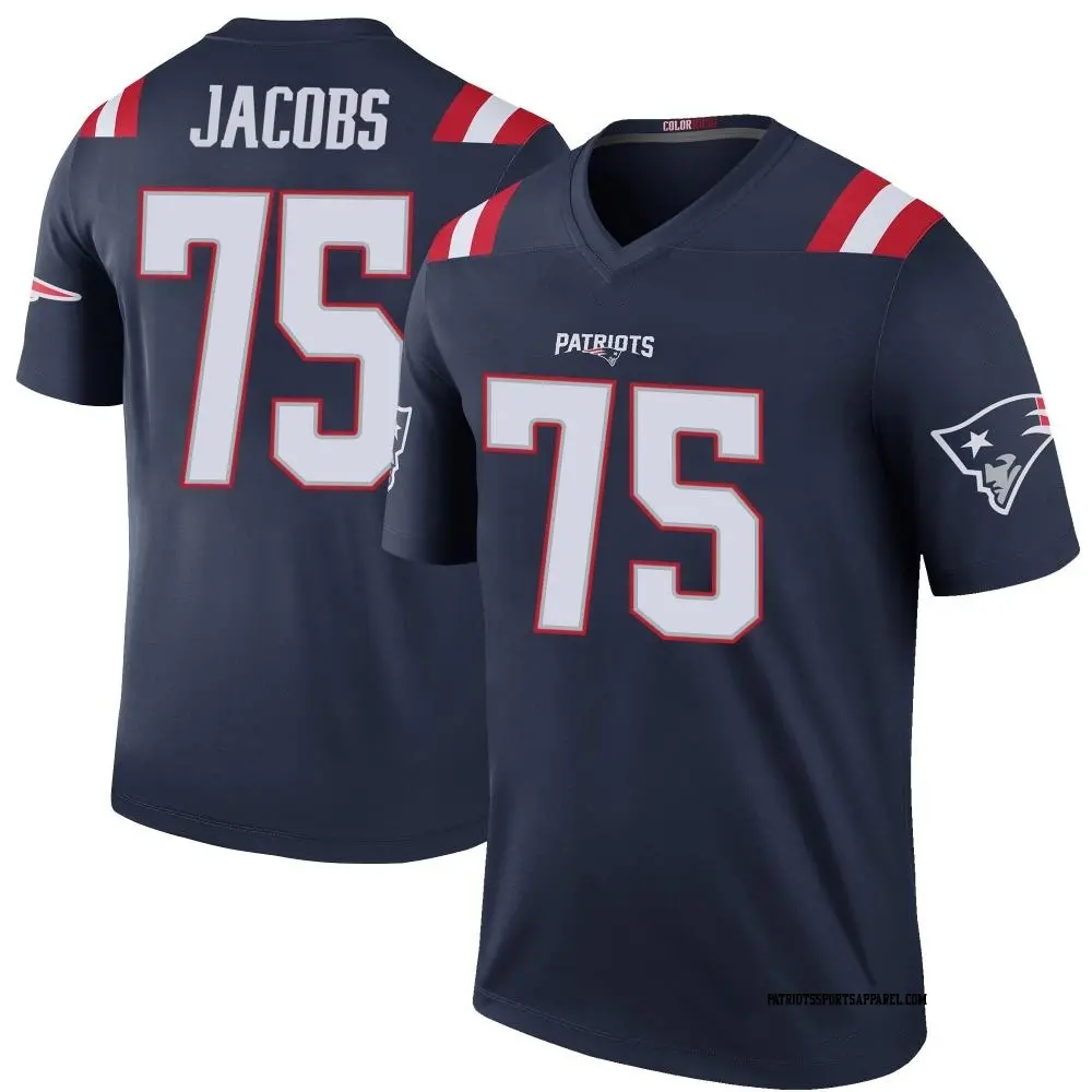 Legend Navy Men's Demontrey Jacobs New England Patriots Color Rush Jersey