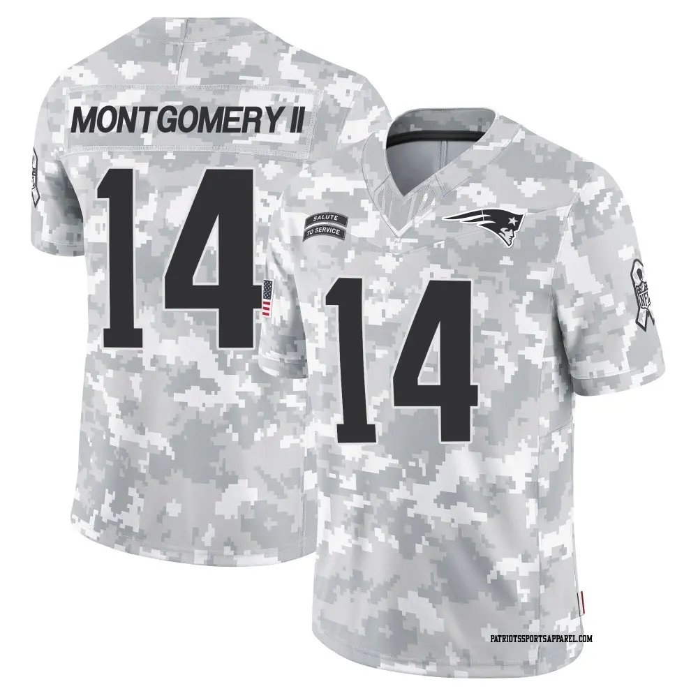 Limited Arctic Camo Men's Ty Montgomery II New England Patriots 2024 Salute to Service Jersey