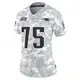 Limited Arctic Camo Women's Demontrey Jacobs New England Patriots 2024 Salute to Service Jersey