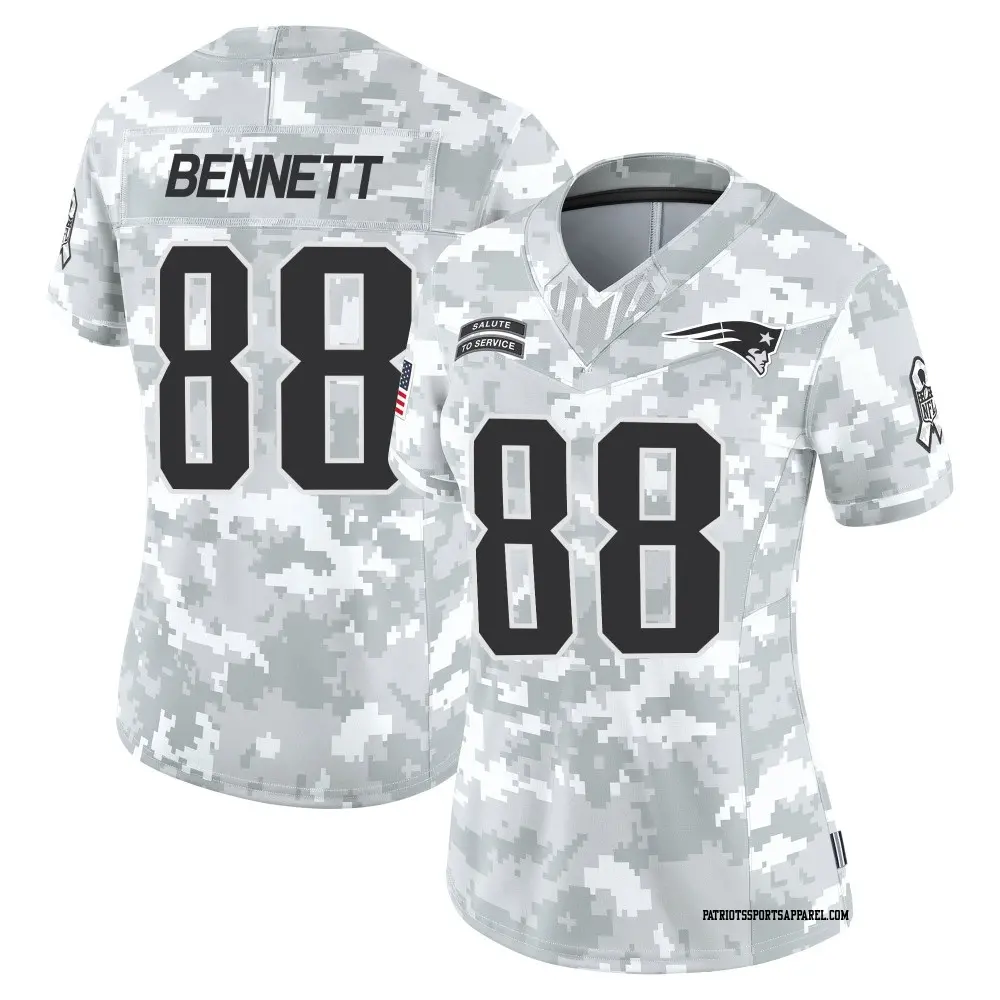Limited Arctic Camo Women's Martellus Bennett New England Patriots 2024 Salute to Service Jersey