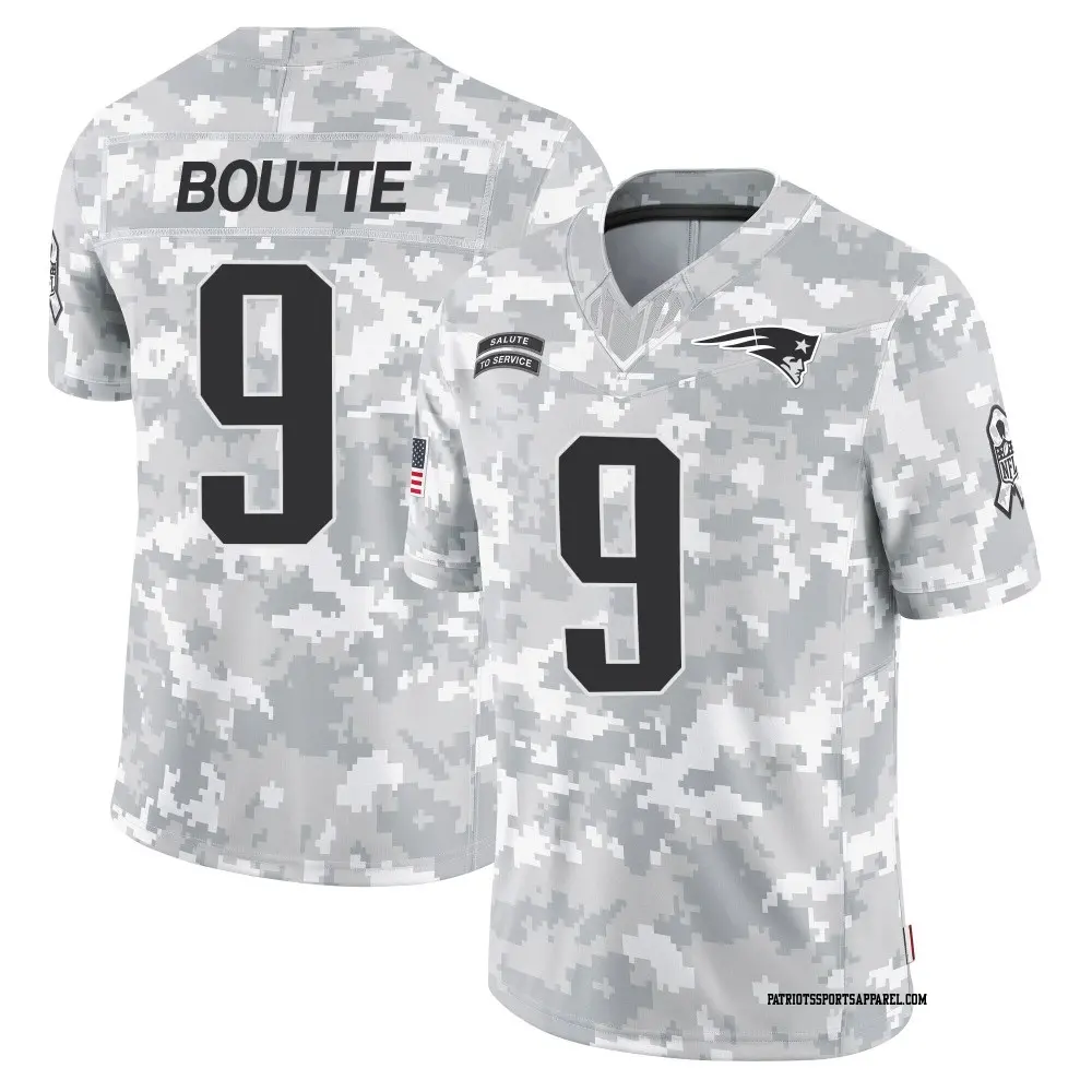 Limited Arctic Camo Youth Kayshon Boutte New England Patriots 2024 Salute to Service Jersey