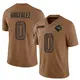 Limited Brown Men's Christian Gonzalez New England Patriots 2023 Salute To Service Jersey