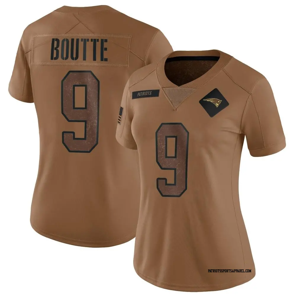 Limited Brown Women's Kayshon Boutte New England Patriots 2023 Salute To Service Jersey