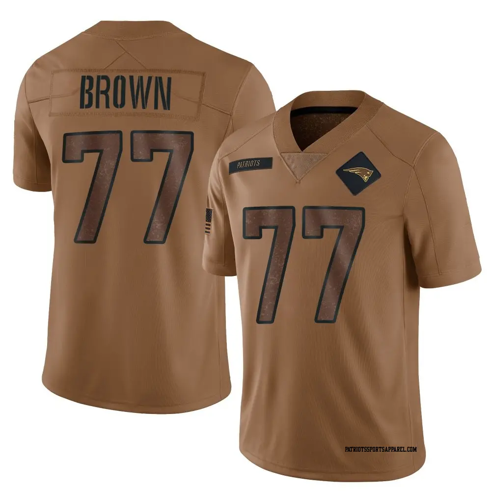 Limited Brown Youth Ben Brown New England Patriots 2023 Salute To Service Jersey