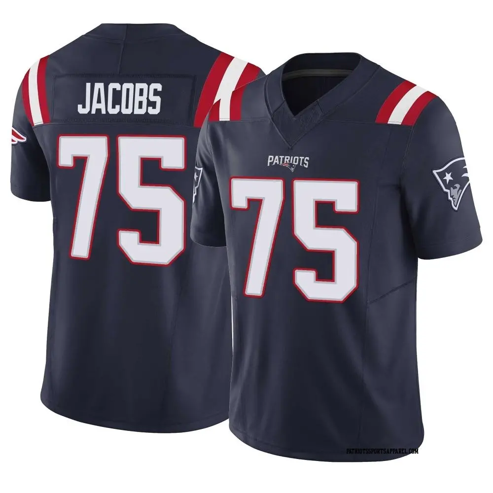 Limited Navy Men's Demontrey Jacobs New England Patriots Vapor F.U.S.E. Jersey