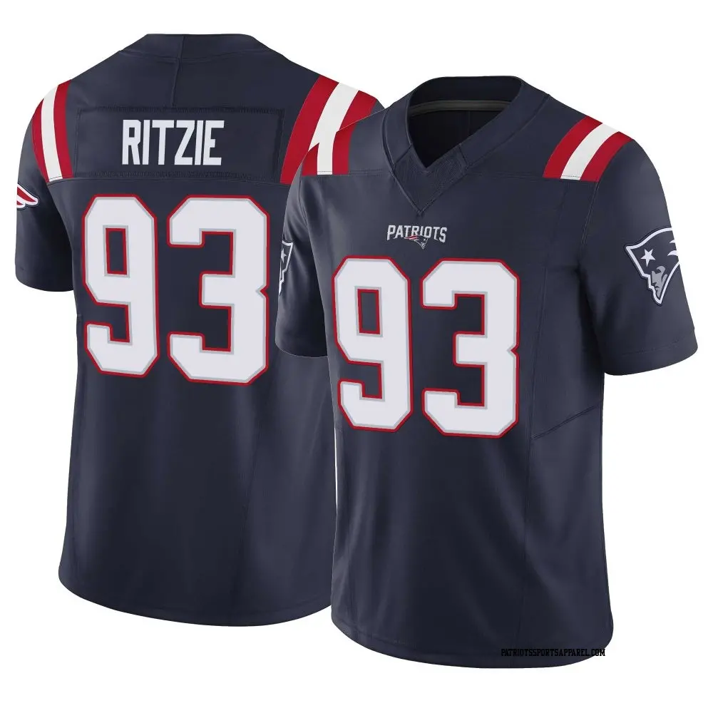 Limited Navy Men's Jahvaree Ritzie New England Patriots Vapor F.U.S.E. Jersey