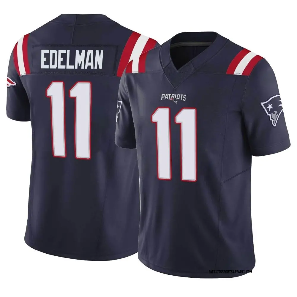 New England Patriots Edelman ユニフォーム 11番 New England Patriots Julian Edelman #11 Blue NFL Pro Line S