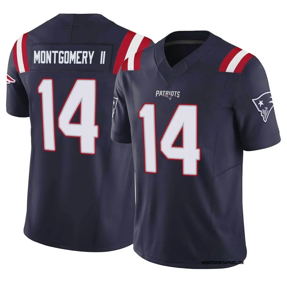 Limited Navy Men's Ty Montgomery II New England Patriots Vapor F.U.S.E. Jersey