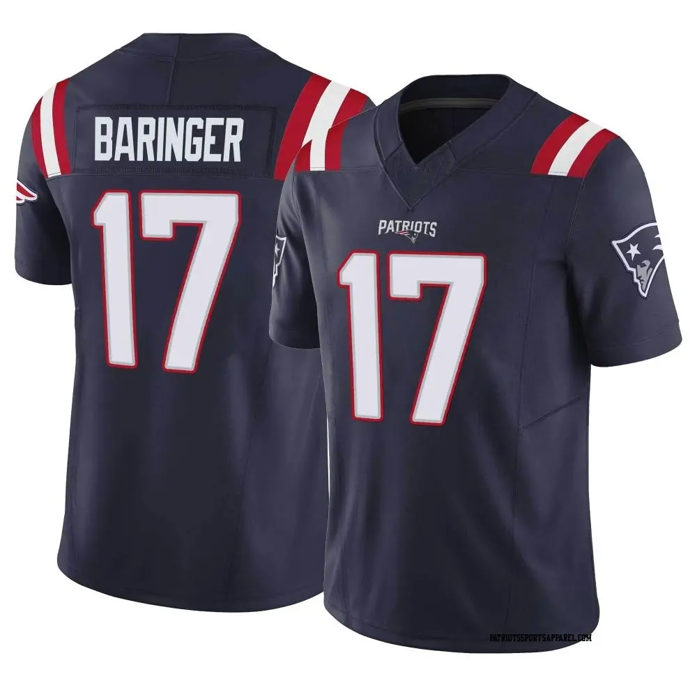 Limited Navy Youth Bryce Baringer New England Patriots Vapor F.U.S.E. Jersey