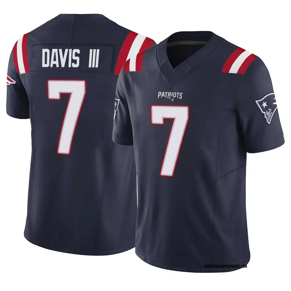 Limited Navy Youth Carlton Davis III New England Patriots Vapor F.U.S.E. Jersey