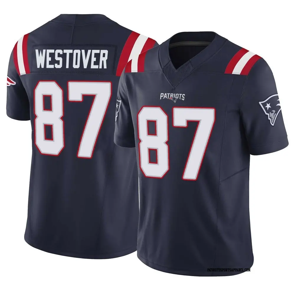 Limited Navy Youth Jack Westover New England Patriots Vapor F.U.S.E. Jersey