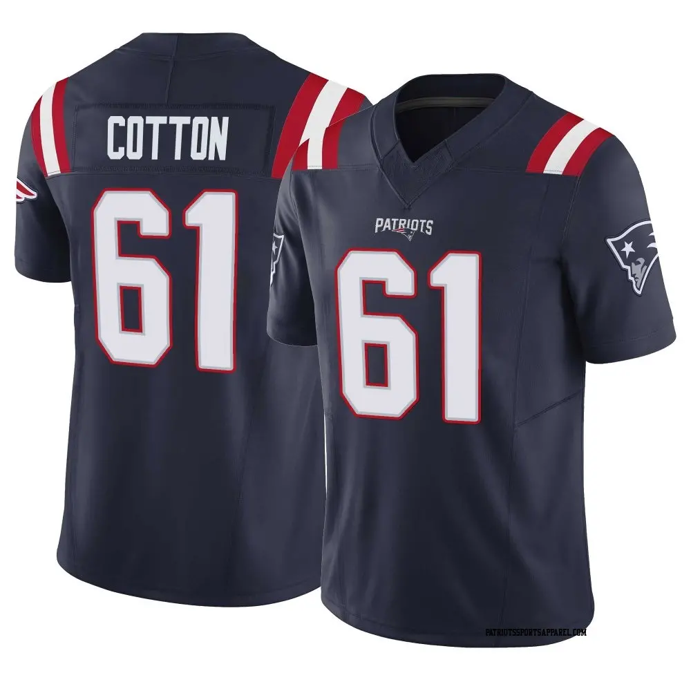 Limited Navy Youth Lester Cotton New England Patriots Vapor F.U.S.E. Jersey