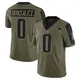 Limited Olive Men's Christian Gonzalez New England Patriots 2021 Salute To Service Jersey